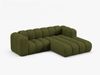 Micadoni Modulares Ecksofa Lupine 3-Sitzer Rechts Boucle Baloo Dunkel-Olivgrün Bild 2