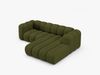 Micadoni Modulares Ecksofa Lupine 3-Sitzer Rechts Boucle Baloo Dunkel-Olivgrün Bild 3