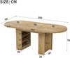 Merax Ausziehbarer Esstisch 150/200 * 90 cm, geeignet für 6–8 Personen,Mit Stauraum, verdickte Tischplatte, Ausziehbarer Esstisch im skandinavischen Stil, Eichenfarbe Bild 4