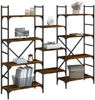 vidaXL Bücherregal Räuchereiche 160x28,5x136,5 cm Holzwerkstoff 838875 Bild 4
