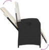 vidaXL 9-tlg. Garten-Essgruppe mit Kissen Schwarz Poly Rattan 3212455 Bild 5