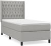 Boxspringbett mit Matratze Stoff Hellgrau 90x200 cm, Härtegrad: H2 [3131641] Bild 2
