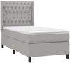 Boxspringbett mit Matratze Stoff Hellgrau 90x200 cm, Härtegrad: H2 [3131641] Bild 3