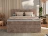 Boxspringbett, Doppelbett mit zwei Bettkästen und Multipocket-Matratze, Cord Bett - TILIANO KING - 200 x 200 cm - Braun Cord - H4 Bild 3