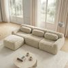 Modulares Ecksofa aus Plüsch ohne Montage, beige Bild 2