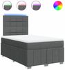 vidaXL Boxspringbett mit Matratze Dunkelgrau 120x200 cm Stoff 3293936 Bild 2