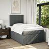 vidaXL Boxspringbett mit Matratze Dunkelgrau 120x200 cm Stoff 3293936 Bild 5