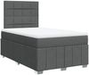 vidaXL Boxspringbett mit Matratze Dunkelgrau 120x200 cm Stoff 3293936 Bild 3
