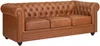 Vente-unique - CHESTERFIELD Couchgarnitur Leder Braun - B 88 cm x H 72 cm x L 165 cm205 cm Bild 3