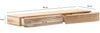 FINEBUY Wandregal FB74739 Schweberegal Akazie Massivholz 80cm Regal Wandboard Schubladen, Massivholz Wandregal mit Schubladen, Praktische Ablage für moderne Wohnräume Bild 3