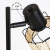 ZMH Tischlampe Vintage Landhaus Tischleuchte - Rattan Nachttischlampe Retro Schwarz Rustikal aus Bambus Metall mit Schalter E27 Boho in Natur Schwenkbar 120° für Wohnzimmer Schlafzimmer Bild 5
