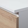 Home Collective Kommode 60 cm breit Holz Highboard Sideboard für Flur Schlafzimmer Wohnzimmer (Kommode Schlafzimmer Kommode mit Schubladen Holz Schrank), Kinderzimmer Organizer, 77 cm hoch mit 3 Schubladen weiß-sonoma Bild 2