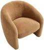 Vente-unique - ROMICOU Sessel Stoff Braun - B 52 cm x H 52 cm x L 56 cm Bild 3