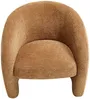 Vente-unique - ROMICOU Sessel Stoff Braun - B 52 cm x H 52 cm x L 56 cm Bild 2