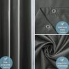 Schmaler Duschvorhang Dunkelgrau 150x200 Textil Wasserabweisend & Waschbar Bild 3
