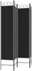vidaXL 4-tlg. Paravent Schwarz 160x200 cm Stoff 350153 Bild 5