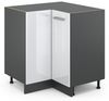 Eckunterschrank R-Line Weiß Hochglanz 75.6 cm ohne Arbeitsplatte Vicco Bild 4