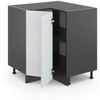 Eckunterschrank R-Line Weiß Hochglanz 75.6 cm ohne Arbeitsplatte Vicco Bild 3
