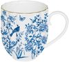 EasyLife Tasse Paradise Garden, Porzellan, Handwäsche empfohlen, Mehrfarbig, Blumen und Vogel, H: 10cm Bild 1