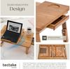 tectake Schreibtisch Laptoptisch (1-St, 1 tlg), Inkl. Schublade, Neigungswinkel der Arbeitsfläche verstellbar Bild 4