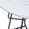 Beliani Couchtisch Weiß Marmor Effekt Schwarz ø 80 cm BERNIE Bild 4