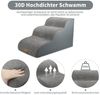 Hundetreppe für Kleine Hunde 3-Stufig Haustiertreppe Sofa Hochdichter Schwamm Bild 3