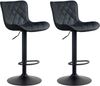 CLP 2er Set Barhocker Emma höhenverstellbar und 360 drehbar,schwarz Kunstleder Bild 2