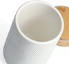 ZELLER 19848 Vorratsdose 720 ml Keramik, weiß mit Bambusdeckel, ca. Ø 10 x 15 cm Bild 2