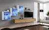 Hängende Wohnwand Switch XX in Weiß und Wotan 330 x 150 6-teilig Bild 1