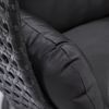 HOME DELUXE Polyrattan Hängesessel nur Korb und Kissen TWIN - Schwarz Bild 5
