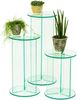 Blumentisch >4/150< in Klarglas, Glas - 30x30cm (BxH) Bild 2