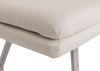 Sitzbank HWC-H70, Esszimmerbank Bank Polsterbank, Rückenlehne Stoff/Textil Edelstahl gebürstet ~ creme-beige 180cm Bild 5