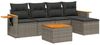 vidaXL 6-tlg. Garten-Sofagarnitur mit Kissen Grau Poly Rattan 3226767 Bild 2