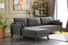 Ecksofa, 'Bella', 85 x 165 x 275, Anthrazit Bild 2