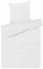 Carpe Sonno Bettwäsche Damast 135x200 155x220 Streifen Baumwolle elegante Hotel Bettwäsche, Damast, 2 teilig, Klassische Bettwaren Allergiker Bettbezug Set Reißverschluss Bild 5