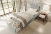 99rooms Kira Mini Boxspringbett Cordstoff POSO Hellgrau 120x200 cm Bild 4