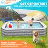 KESSER® Aufblasbarer Pool Familienpool für Kinder und Erwachsene Gartenschwimmbad Familienschwimmbad Sommer Planschbecken Füllmenge Kinderfreundlich Entwässerungslöcher Anthrazit, 2.4 Meter Bild 3