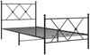 vidaXL Bettgestell mit Kopf- und Fußteil Metall Schwarz 90x190 cm 376512 Bild 3