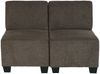 Modular 2-Sitzer Sofa Couch Lyon, Stoff/Textil ~ braun, ohne Armlehnen Bild 3