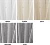 Woltu Gardine (2 St), transparent, Gardinen transparent mit Schlaufen Leinen Optik Bild 2