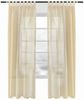 Woltu Gardine (2 St), transparent, Gardinen transparent mit Schlaufen Leinen Optik Bild 4