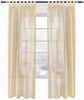 Woltu Gardine (2 St), transparent, Gardinen transparent mit Schlaufen Leinen Optik Bild 5