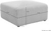 DOMO. collection Polsterhocker 800011, Hocker, quadratisch, individuell kombinierbar, Cord Modul-Fußhocker, Polstergarnitur, 85 x 85 x 42 (BxTxH), schlamm Bild 5