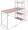 Schreibtisch mit Bücherregal mit 4 Böden, Eiche, 120 x 52 x 120 cm Bild 5