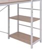 Schreibtisch mit Bücherregal mit 4 Böden, Eiche, 120 x 52 x 120 cm Bild 3