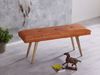 Sitzbank Bank SABO Massivholz- Echtleder Braun 117x38x51cm Bild 4