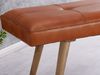 Sitzbank Bank SABO Massivholz- Echtleder Braun 117x38x51cm Bild 5