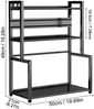 PFCTART Gewürzregal Gewürzregal Organizer 3 Etagen 6 Haken, rostfreier Metallrahmen, Set 1-tlg, Pulverbeschichtet, rutschfeste Gummifüße, werkzeugfrei, Küchenregal Bild 2