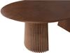 Selsey ‘Formisty’ Ausziehtisch 120–200 x 120 cm, Lamellen-Design, Nussbaum-Optik Bild 5