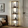 XERSEK Eckregal LED Standregal Bücherregal Vitrine Dimmbar mit APP & Fernbedienung, Metallrahmen Regal 4-6 Ablagen, Für Wohnzimmer / Schlafzimmer / Flur / Büro Bild 2